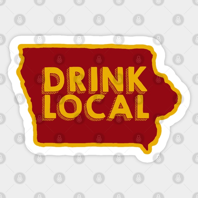 Iowa Drink Local Beer Sticker by mindofstate